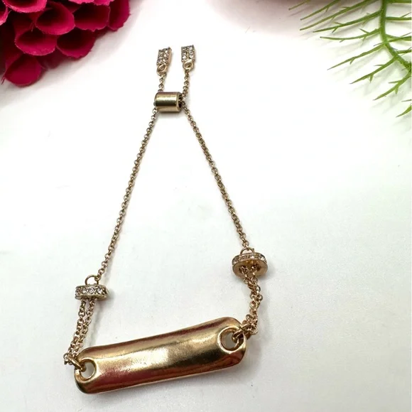 NEW⚜️”Addie” Mint Green Crystal Pavé Dog Tag Bracelet - Picture 5 of 6